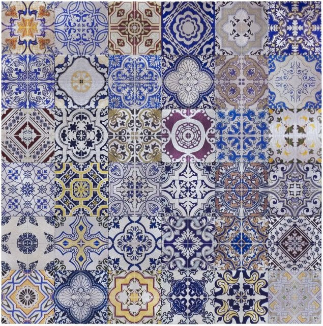 Dalsys Selbstklebende Fliesen Lissabon mit bunten Ornamenten, 1 m², 11 Stück, Multicolour - Bild 1