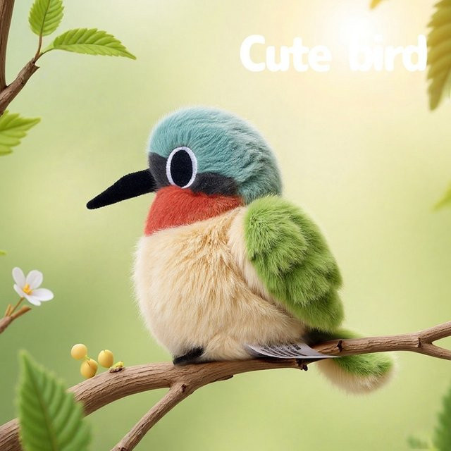 Molutian Gegabelter Sonnenvogel, Plüschtier, 11 cm, bunt - Bild 1