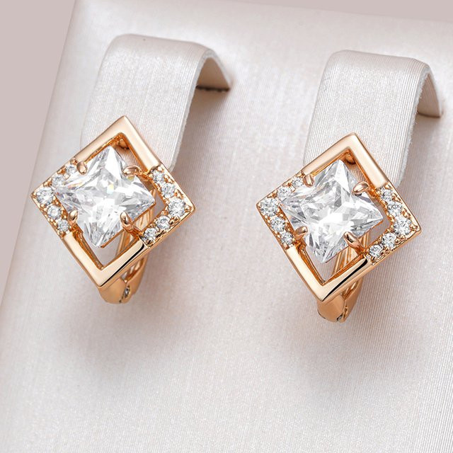 Kinel Ohrringe, 585 Roségold, Zirkon, Damen - Bild 1