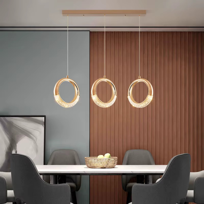 Lyfs Nordische LED-Mondpendelleuchte in Gold/Messing aus Metall für Wohnzimmer und Schlafzimmer - Bild 2