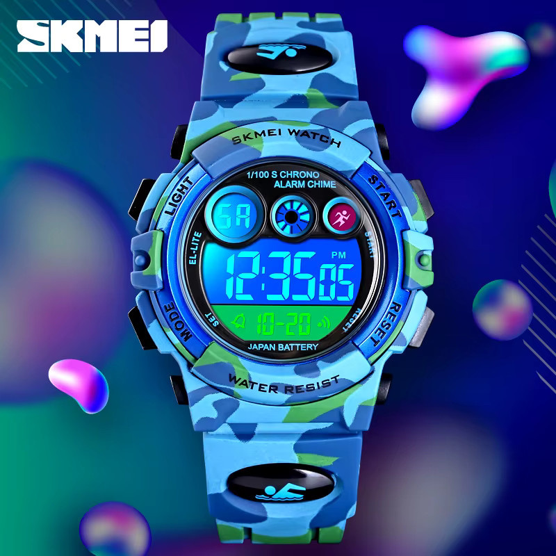 SKMEI Digitaluhr, Kinder, Blau, Kunststoff, 5 ATM, Stoppuhr - Bild 3