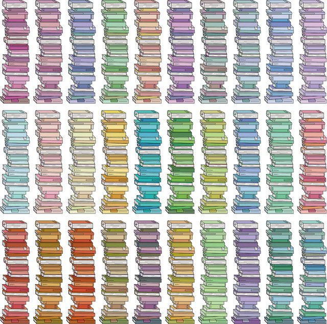 30 Stück Buch-Tracker-Lesezeichen aus Papier in Multicolor, dekorative Buchmarker und Lernmaterialien - Bild 1