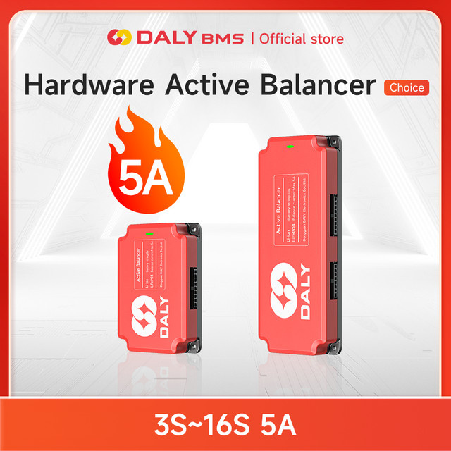 Daly BMS 5A Active Balancer für LiFePO4 und Li-Ionen-Akkus, Farbe: Rot - Bild 1