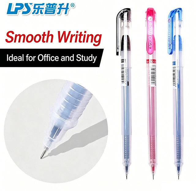Extra feiner Gelstift mit 0,4 mm Spitze in Schwarz, Blau und Rot für Schule und Büro - Bild 1