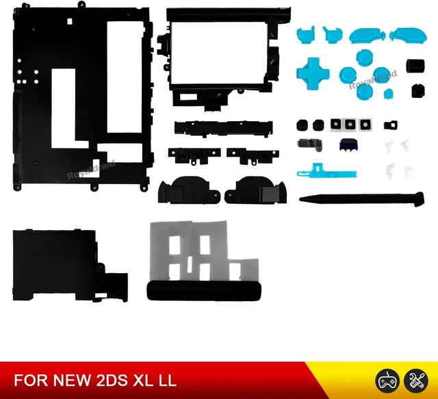 HeroAngel Ersatzteil-Set für New 2DS XL/LL mit ABXY, L, R, ZL, ZR und DPad Kreuztasten in Orange - Bild 1