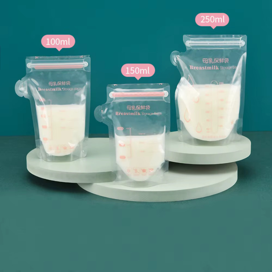 XUNYI Einweg Muttermilch Lagerbeutel BPA-frei, transparent, 150 ml - Bild 2