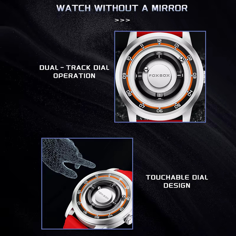 FOXBOX Armbanduhr Quarz, Silikon, Schwarz, Herren - Bild 6