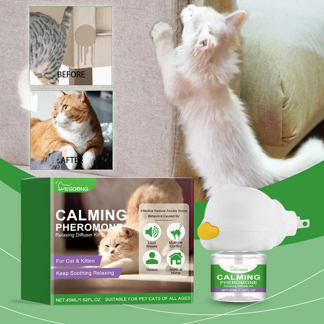 YEGBONG Katzen-Pheromon-Diffusor zur Stressreduktion und Entspannung, 45 ml - Bild 1