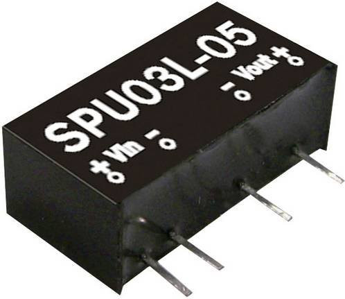 Mean Well SPU03L-15 DC/DC-Wandler 5V 1W Schwarz mit Barrel-Plug - Bild 1