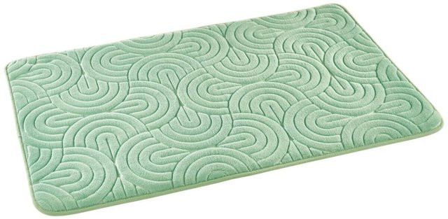 POCOline Badematte Bogen in Grün mit grafischem Design, schnelltrocknend und Oeko-Tex Standard 100 zertifiziert, B/T: 80 x 50 cm - Bild 1
