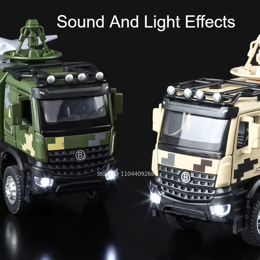 MAKEDA ATTACK-11 Drohnenstartwagen Panzertransportmodell, 1:32, Metall, mit Licht und Sound - Bild 1
