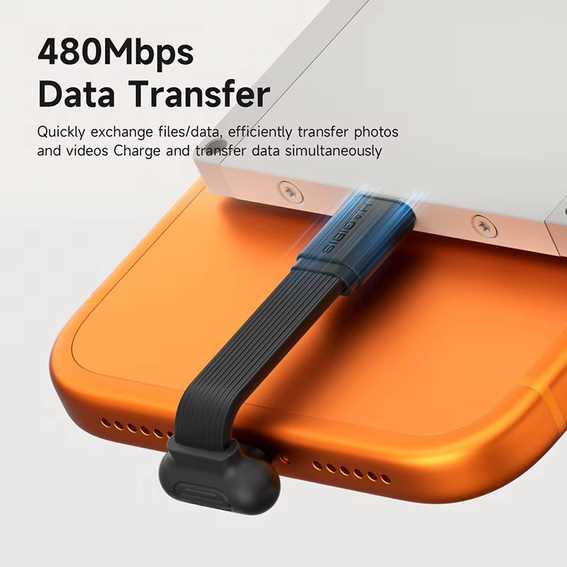Hagibis USB-C Kabel mit 90-Grad-Winkel, kurzes PD 60W Schnellladekabel für iPhone 16 15 Pro Max und Powerbank - Bild 2