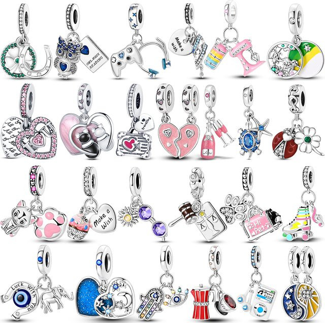 Charm Anhänger Herz, Perle, Silber, Unisex - Bild 1