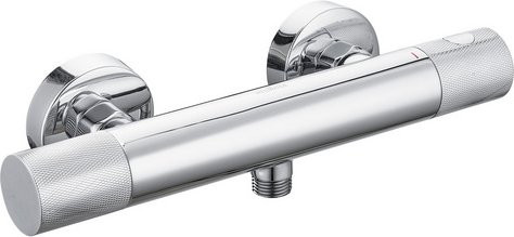 WELLWATER Wannen- und Brausethermostat Caltanissetta aus Messing in Chrom, silberfarben - Bild 1