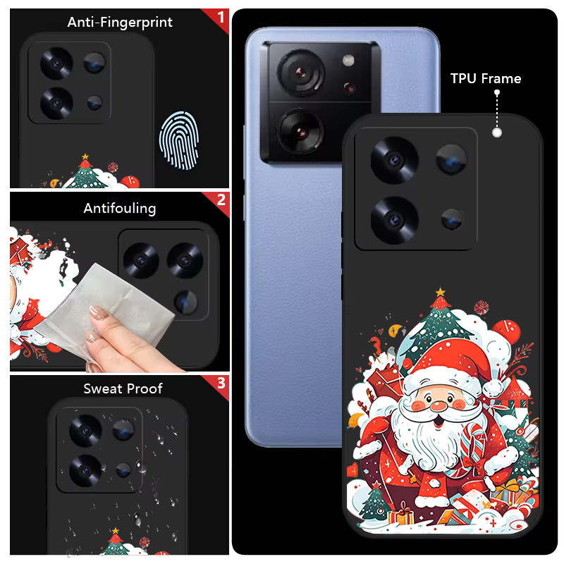 Stoßfeste weiche Silikonhülle für Xiaomi Redmi Note 14 13 Pro 5G 14 Pro Plus Note 13 14 4G 13C in Schwarz und Grau - Bild 3