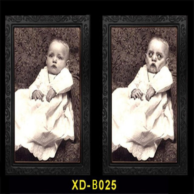 Xingben Six Horror Lenticular 3D Wandbild mit wechselndem Gesicht in Grau - Bild 1