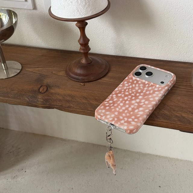 Handyhülle mit Hirsch-Spot-Design in Rosa für Xiaomi Redmi Note Pro Plus 4G 5G mit Feder-Textur - Bild 1