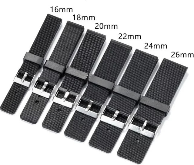 VNWCT Uhrenarmband, Kunststoff, Schwarz, Unisex - Bild 1