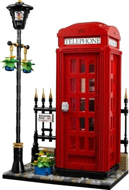 Rote Londoner Telefonzelle, Bausteine, mit Licht, ab 14 Jahren - Bild 1