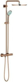 Grohe Duschsystem Euphoria 310 Thermostat mit Regendusche und Handbrause, Wandmontage, Gold/Warm Sunset - Bild 1