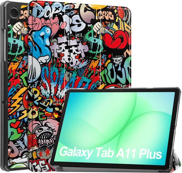 Samsung Galaxy Tab A11 Plus 11 Zoll Hülle aus magnetischem PU-Leder in Multicolour mit faltbarem Ständer für SM-X230 und SM-X233 - Bild 1
