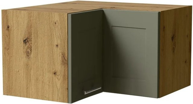 Feldmann-Wohnen Eckhängeschrank Oslo in Eiche Artisan und Reed Green Matt mit Soft-Close-Türen, B/T/H: 60 x 60 x 36 cm - Bild 1