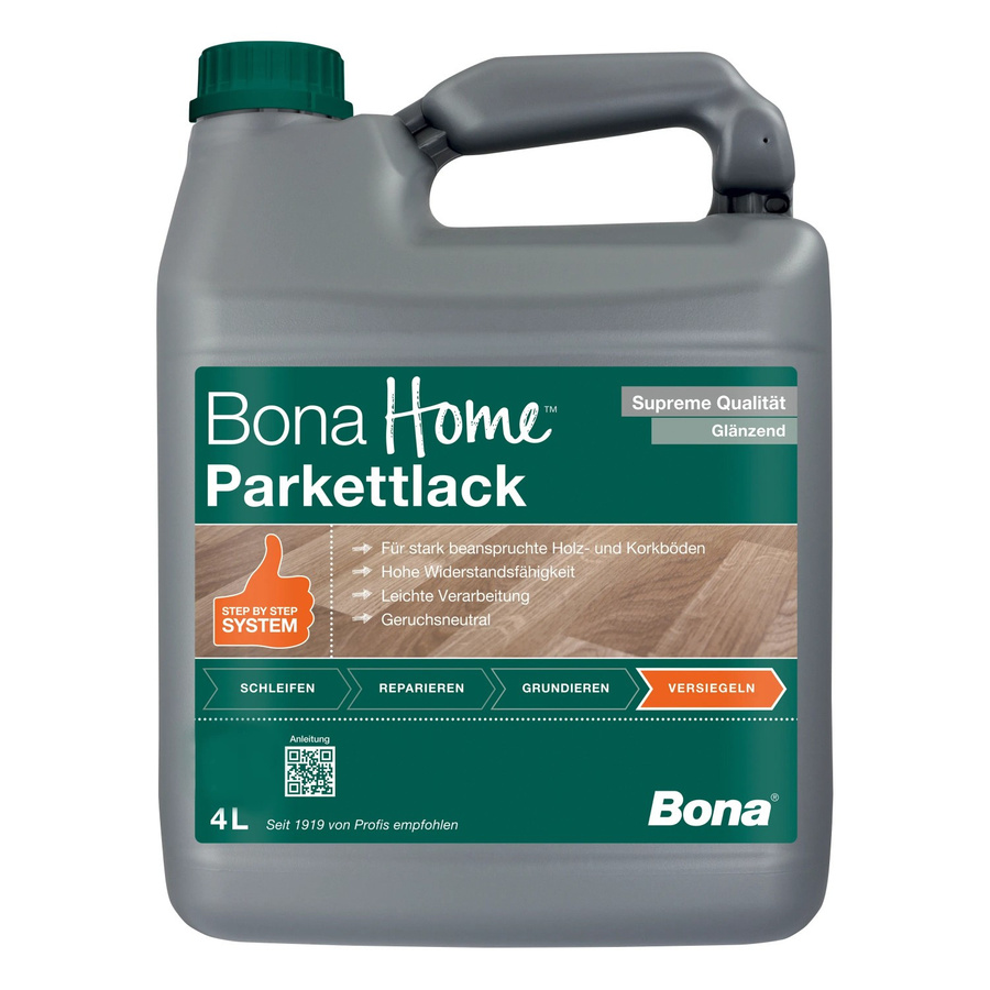 Bona Home Parkettlack Supreme glänzend transparent schnelltrocknend 4,0 l - Bild 2