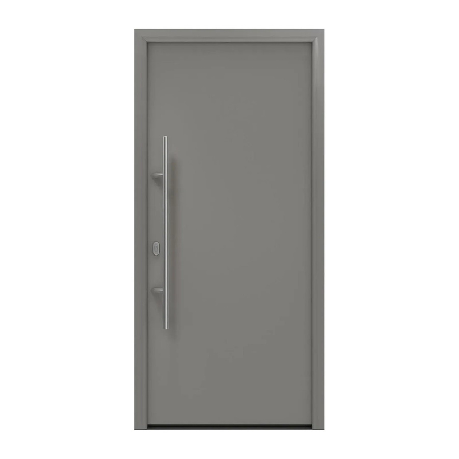 EcoStar Haustür Isopro IP 010 aus Graualuminium B: 110 cm, H: 210 cm, DIN Links - Bild 2