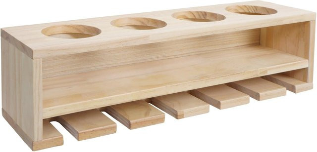 MCW Weinregal MCWP21 aus Kiefernholz in Natur für 4 Flaschen und 6 Gläser, Wandregal mit modernem Design, B/T/H: 48 x 12 x 12 cm - Bild 2
