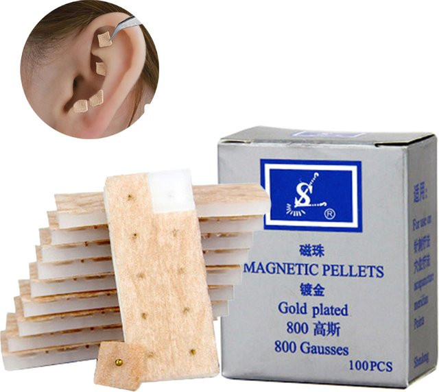TCMHEALTH Auriculotherapie-Aufkleber, 500 Stück, Unisex, vergoldet - Bild 1