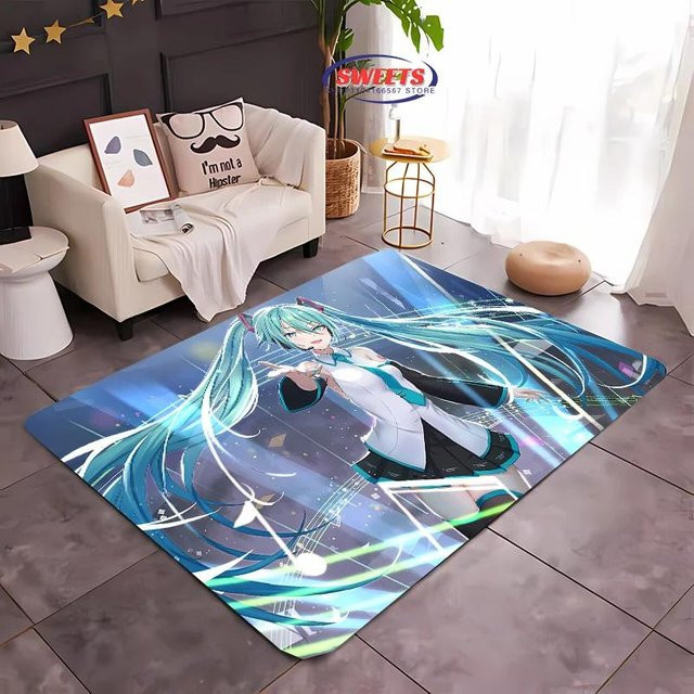 Karpetti Teppich H-Hatsune MM1ku mit Cartoon-Design, rutschfest und maschinengewebt, B/T: 60 x 90 cm, Mehrfarbig - Bild 1