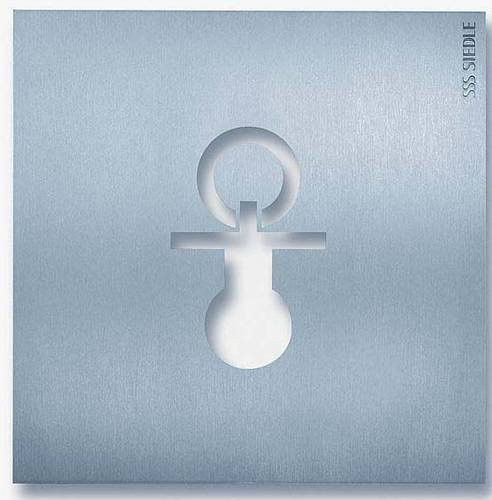 Siedle Hinweisschild Wickelraum aus Edelstahl in Silber, B x H: 15,4 x 15,4 cm, Tiefe: 0,11 cm - Bild 1