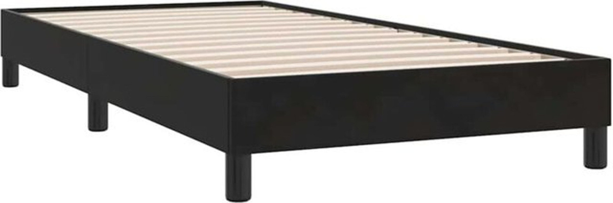 vidaxl Boxspringbett aus Samt in Schwarz ohne Matratze B/T/H: 90 x 210 cm - Bild 1