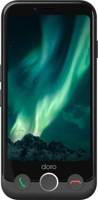 Doro Aurora A10 Smartphone in Graphit mit Wireless Charger Stand inklusive 64 GB Speicher und Android Betriebssystem - Bild 1
