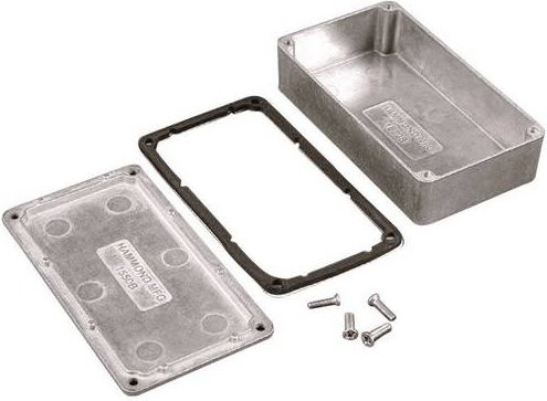 Hammond Electronics Universal-Gehäuse 1550WJBK aus Aluminium in Schwarz, B/T/H: 27,5 x 17,5 x 6,5 cm - Bild 1