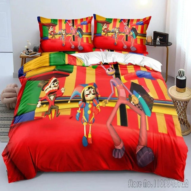 Lodestar Prinzessin Peach Bettwäsche-Set mit Bettdeckenbezug und Kissenbezug, Mehrfarbig, King Größe B: 245 cm, H: 210 cm - Bild 1