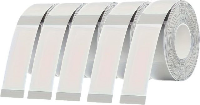 800 Blatt transparentes Etikettenband Set aus 5 Rollen, wasserfeste Papieretiketten in 14 mm x 40 mm und 12 mm x 40 mm, kompatibel mit D30, D35, P11 und P15 - Bild 1