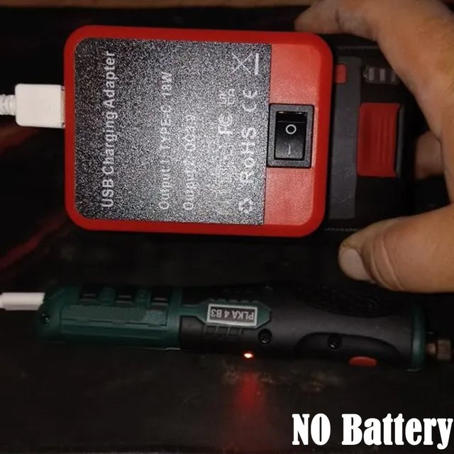 Parkside Powerbank für X20V Lithium-Akkus mit USB-C Anschluss in Rot zur Aufladung von Mobilgeräten und Tablets - Bild 1