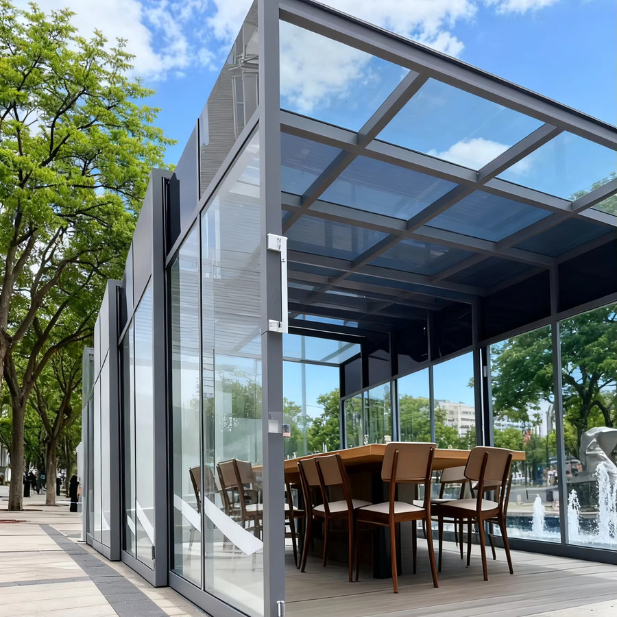 Mobiles Push-Pull-Schrumpfzelt als Outdoor-Wintergarten und einziehbarer Sonnenschirm für dein individuelles Restaurant - Bild 3
