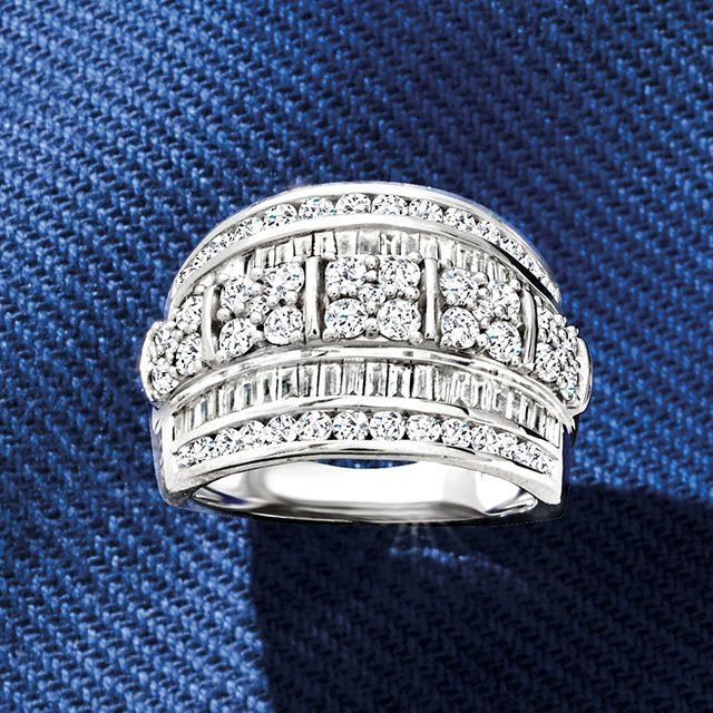 Huitan Ring, silberfarben, Zirkonia, Damen - Bild 1