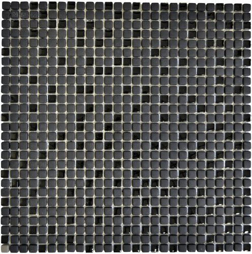 HuH Mosaik Mosaikfliese Cuba aus Glas in Schwarz als Wandbelag oder Bodenbelag, B/L: 30,5 x 30,5 cm - Bild 1