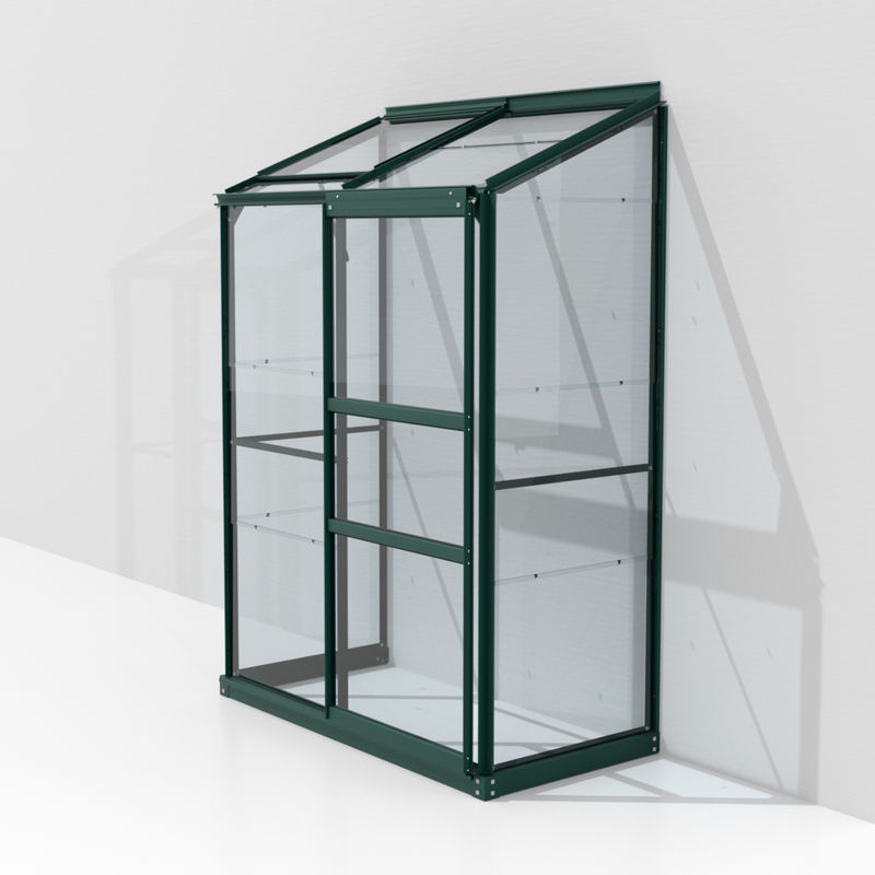 Vitavia Anlehn-Gewächshaus Ida 900 in Smaragdgrün mit 0,9 m² und Sicherheitsglas - Bild 2