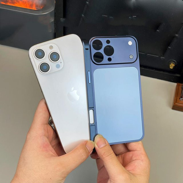 YULIN Ultra Dünne Schutzhülle mit Metallrahmen und Kameraschutz für iPhone 16 Pro Max, iPhone 16, iPhone 14 und iPhone 13 Pro Max in Schwarz oder Blau - Bild 1