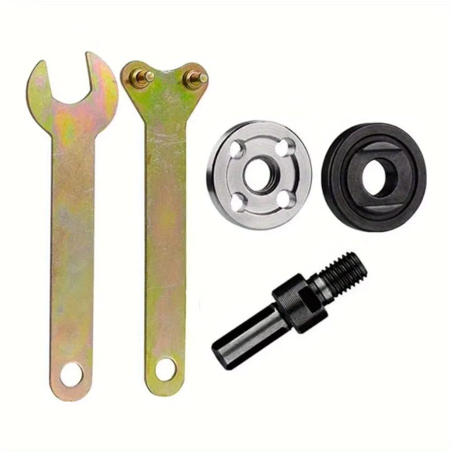 Elektrischer Bohrer-Winkelschleifer Adapter-Satz für Metall-Verbindungen mit Trennscheiben- und Polierrad-Adapter in Silber - Bild 4