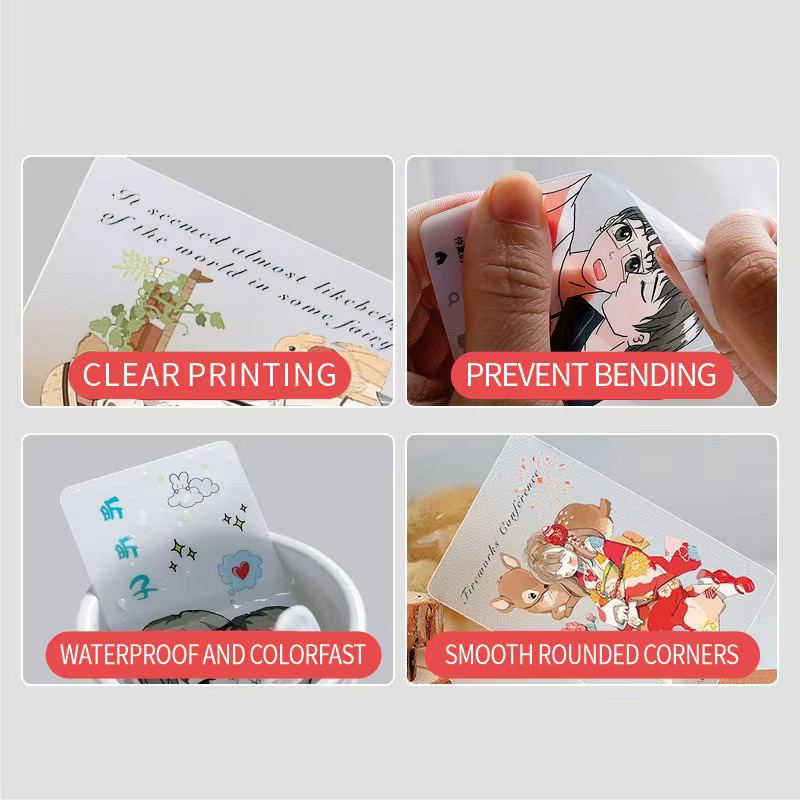Personalisierte PVC-Visitenkarten für Unternehmen mit rundem Eckdesign in Schwarz oder Transparent, wasserfest und wählbar in glänzend oder matt - Bild 2