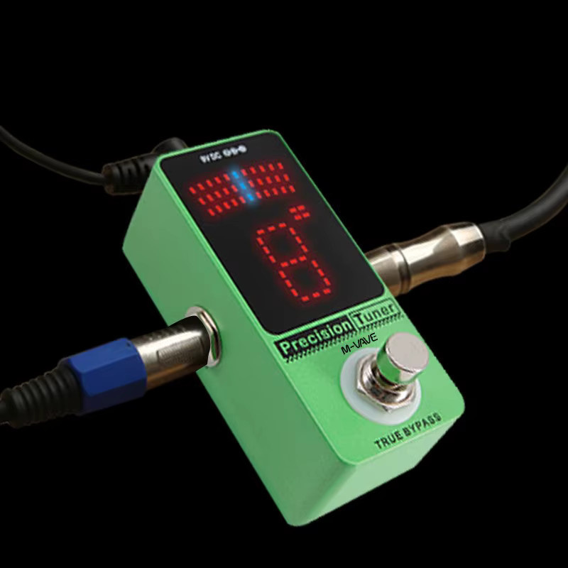 M-VAVE Präzisions-Tuner-Pedal mit LED-Digitalanzeige und True Bypass in Grün für Bass und E-Gitarre - Bild 3