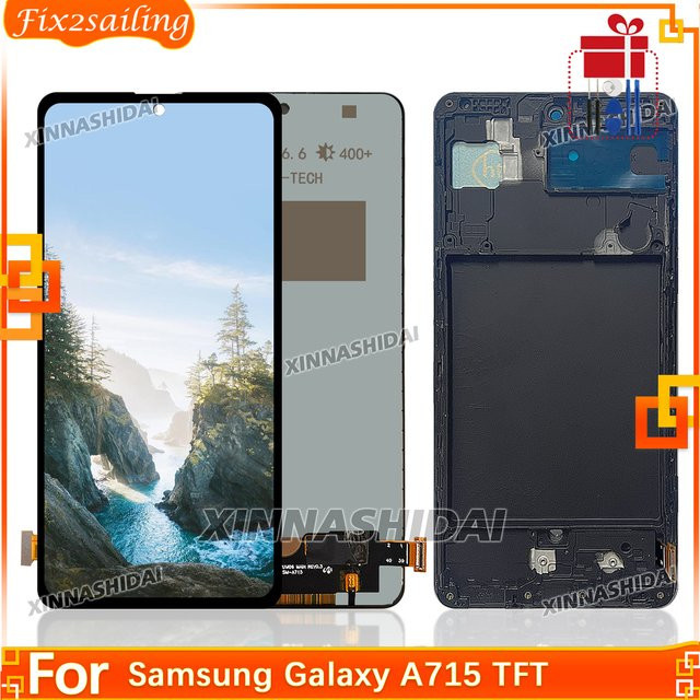 Samsung Galaxy A71 A715 A715F A715FD LCD Touch Screen Digitizer Ersatzteil mit Rahmen in Schwarz - Bild 1