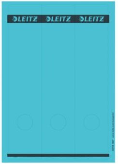 LEITZ Rückenschilder lang, blau, PC-beschriftbar, selbstklebend, 75 Stück, Rückenbreite: 80 mm - Bild 1