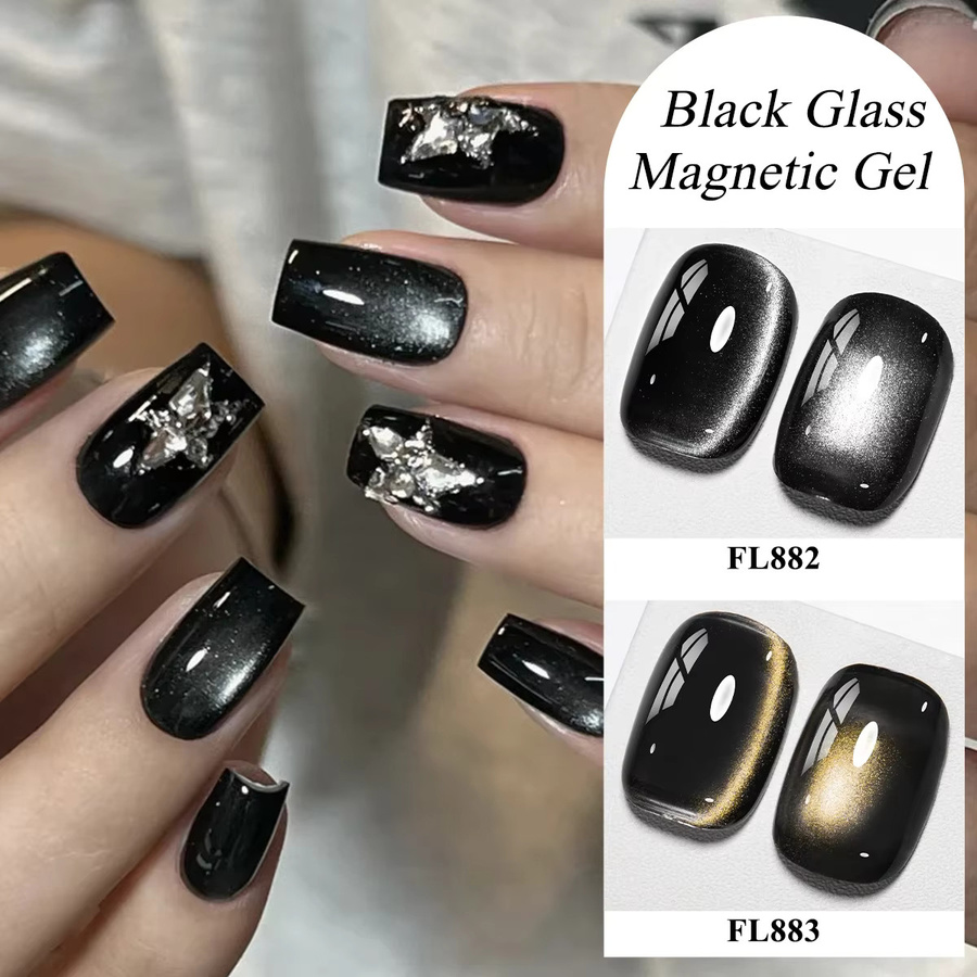 Four Lily Nagellack, Schwarzer Katzenauge-Gel, 10 ml, Schimmernd - Bild 2