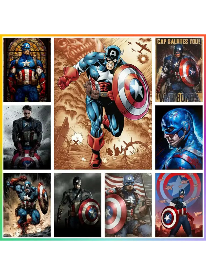 Beast Kingdom Marvel Captain America, Stichmosaik, Diamantmalerei - Bild 2